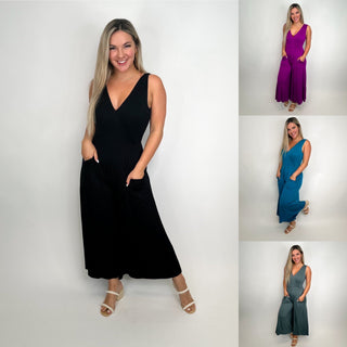 Zenana Overwhelmingly So Rayon Blend Jumpsuit - 4 colors!