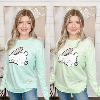 Very Hoppy Cotton Blend Long Sleeve Avery Mae Graphic Tee Shirt - 2 colors!