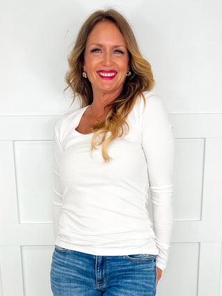 Beautiful Beginnings Ribbed Long Sleeve Avery Mae Top - 5 colors!