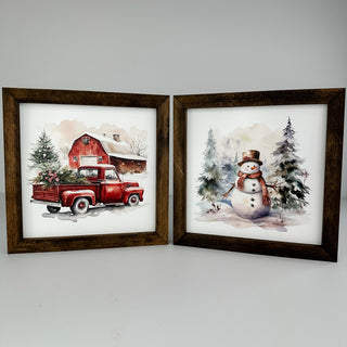 Wintery Scene Wood Sign - 2 options!