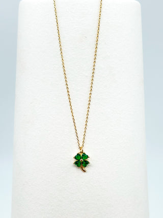 Cute as a Clover Gold Necklace