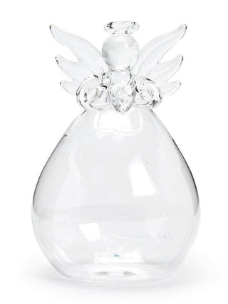 Angel Figurine Glass Bud Vase