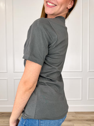 Cast a Spell Cotton Short Sleeve Grey Avery Mae Graphic Tee Shirt (Bella+Canvas)