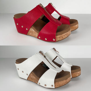 Corkys So Many Questions Faux Leather Wedges - 3 colors!