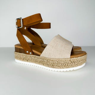 Introduce Me Natural Platform Sandals