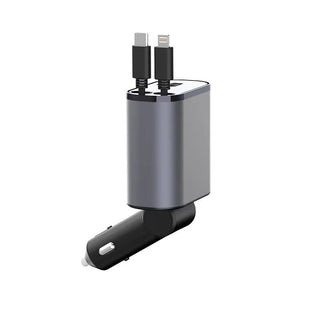 PRE-ORDER TECH 4-in-1 Retractable Car Charger