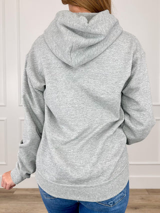 A Cup of Ambition Cotton Blend Long Sleeve Grey Avery Mae Graphic Hoodie Sweatshirt (Gildan)
