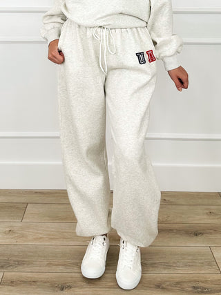 Sparkler Season High-Rise Cotton Blend Grey Avery Mae Joggers