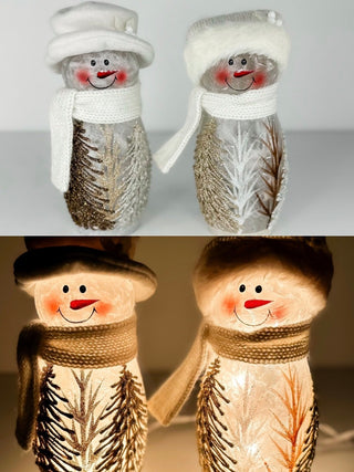 A Wonderful Winter Glass Light Up Decor - 2 options!