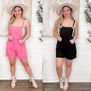 Enough of Tonight Avery Mae Overall Romper - 2 colors!