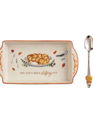 Ain't Seen Stuffing Ceramic Dish Set