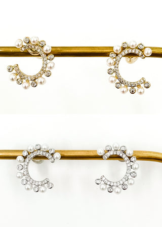 B.B. Lila Classy Pearl Stud Earrings - Multiple Colors