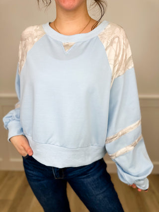 Oh Hey There Lightweight Long Sleeve Avery Mae Mom Cropped Top - 2 colors!