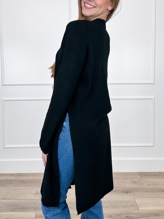Let it Be Known Knit Long Sleeve Black Avery Mae Cardigan