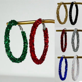 Let it Sparkle Babe Hoop Earrings - 5 colors!