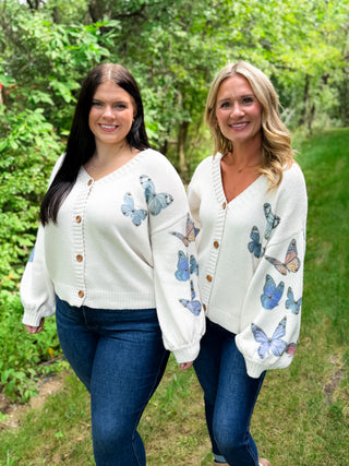 She's an Urban Myth Knit Long Sleeve Ivory Avery Mae Button Up Cardigan