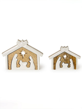 Minimalist Nesting Nativity Wood Shelf Sitter - 2 options!
