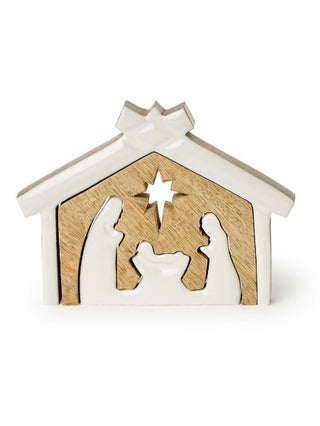 Minimalist Nesting Nativity Wood Shelf Sitter - 2 options!