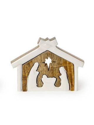 Minimalist Nesting Nativity Wood Shelf Sitter - 2 options!