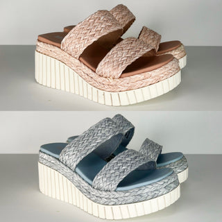 MIA Sitting in Silence Woven Platform Wedges - 2 colors!