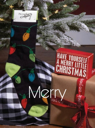 Christmas Shelf Sitter & Sock Set - 6 options!