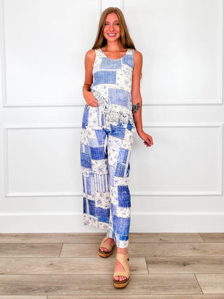 Lead the Way High-Rise Wide Leg Blue Avery Mae Bottoms