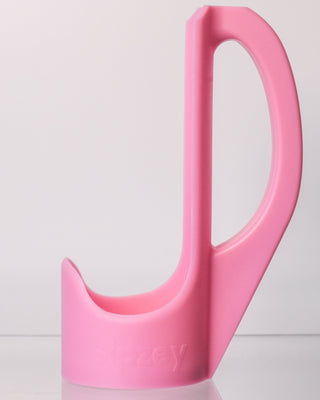 Icing Pink skinny can handle with curved grip and handle loop.