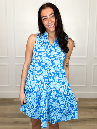 Dear Scarlett Save a Dance Wrinkle-Free Blue Dress