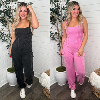 Taking Pictures in the Mirror Cotton Avery Mae Jumpsuit - 2 colors!