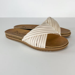 Blowfish Sucker For Summer Faux Leather Cream Sandals