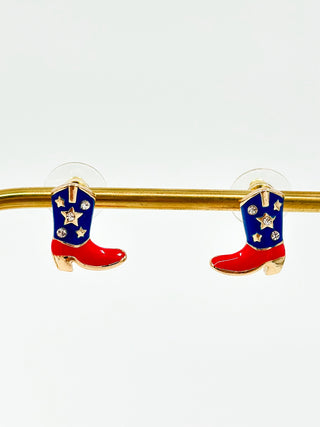 She's an All American Gold Stud Earrings