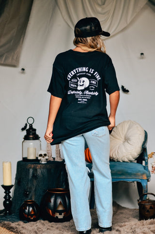 PRE-ORDERSB Everything Fine Skeleton Mock Tee