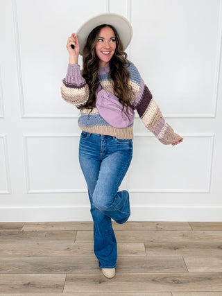 Medium wash flare jeans with high waist and tummy-control fit, non-distressed