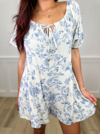 Turn it Up Short Sleeve Ivory Avery Mae Romper