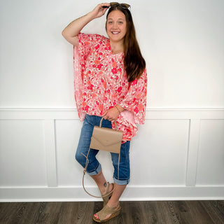 Put it in a Song Short Sleeve Floral Avery Mae Poncho Top