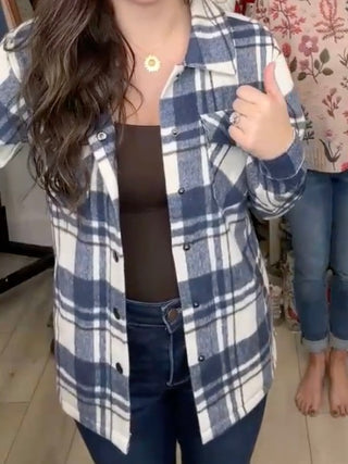 Watching the Sunrise Long Sleeve Plaid Avery Mae Jacket - 3 colors!