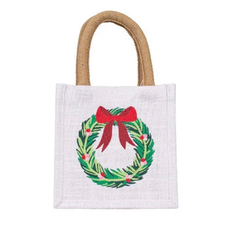 Holiday Happiness Mini Jute Bag - 4 colors!
