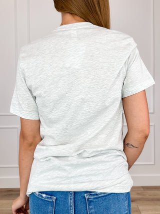 Take Me to the Game Cotton Blend Short Sleeve Grey Avery Mae Graphic Tee Shirt (Bella+Canvas)