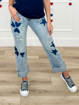 Saige Lina High-Rise Straight Leg Jeans - Light Wash (Rigid, Raw Hem, Non-Distressed)