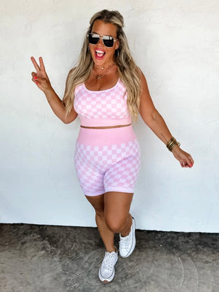 Hey Girl High Rise Checkered Avery Mae Lounge Set - 3 colors!