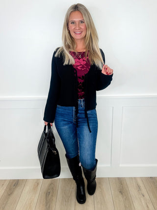 Told Ya So Cotton Long Sleeve Avery Mae Cardigan - 2 colors!