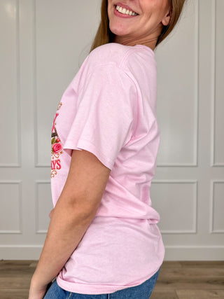 Will Always Love You Cotton Short Sleeve Pink Avery Mae Graphic Tee Shirt