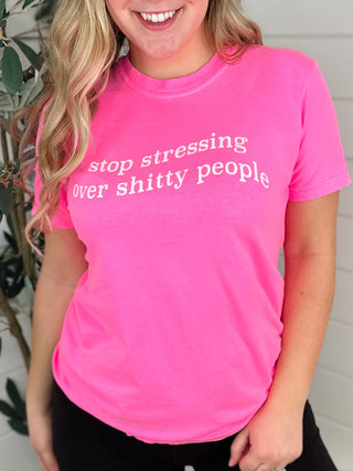 Stop Stressing Cotton Short Sleeve Avery Mae Graphic Tee Shirt - 4 colors!