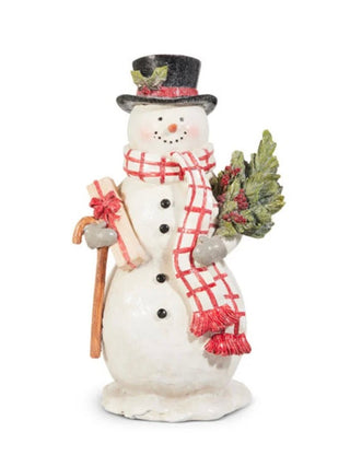 Friendly Snowman Resin Decor