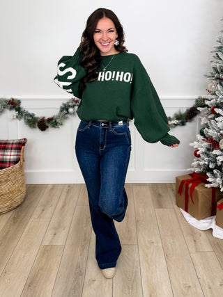 Judy Blue Ayla High Rise Flare Dark Wash Jeans