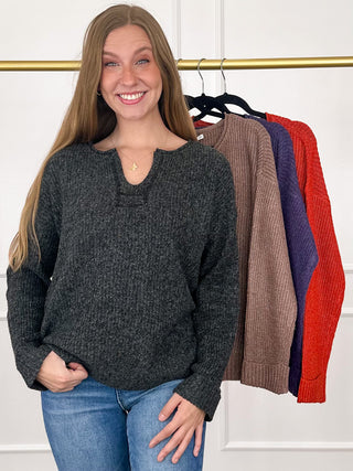 I Still See You Knit Long Sleeve Avery Mae Sweater Top - Multiple Colors