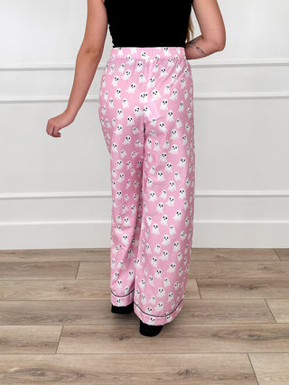 Night Time Spooks High-Rise Pink Avery Mae PJ Bottoms