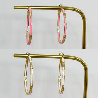 B.B. Lila All Around Fun Hoop Earrings - 4 colors!