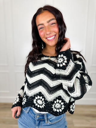 Mind of Her Own Cotton Blend Long Sleeve Avery Mae Cropped Sweater Top - Multiple Colors!