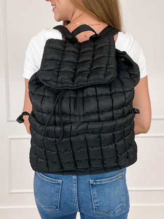 Pass the Style Quilted Puffer Backpack - Multiple Colors